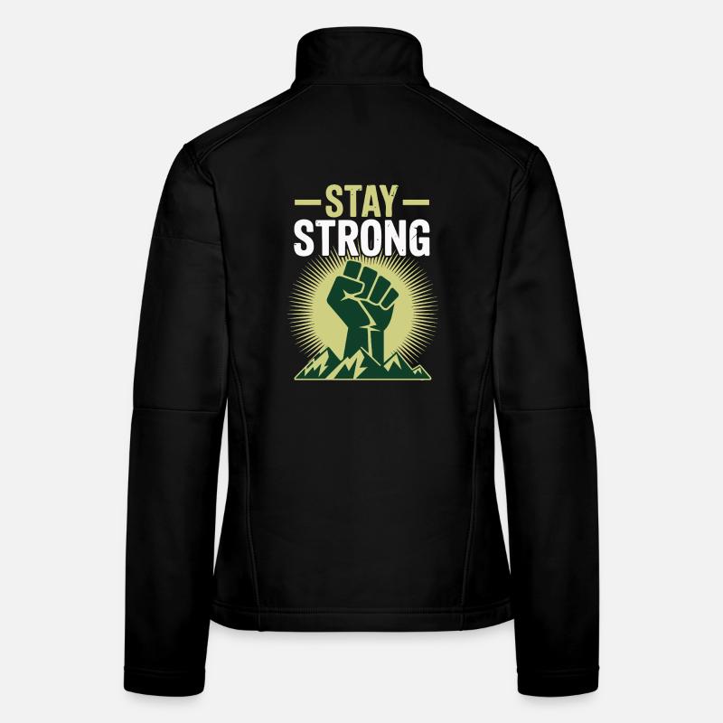 Stay Strong - Power Faust Berge Design Frauen Softshelljacke