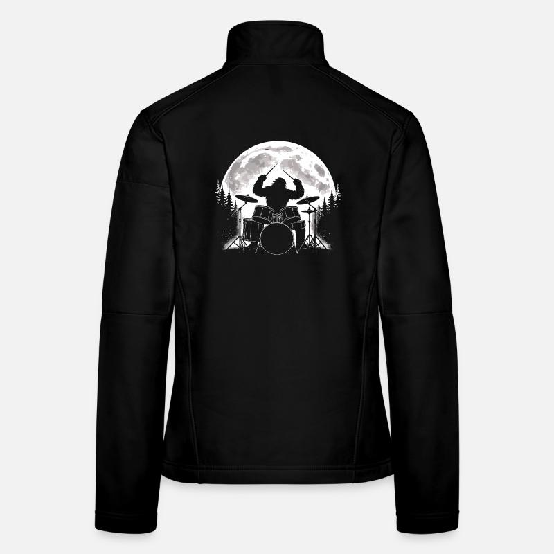 Bigfoot Drummer Moon Women's Softshell Jacket