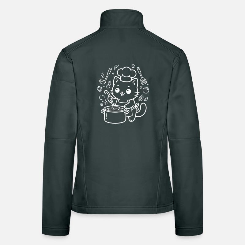Kawaii Katze Chefkoch Kochen Frauen Softshelljacke