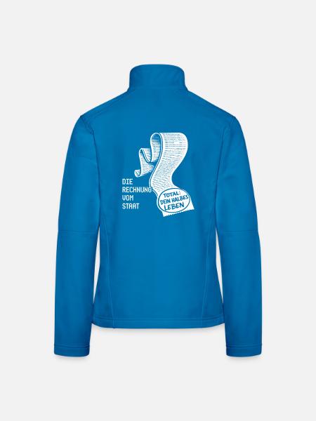 Die Rechnung Vom Staat. Steuern Humor - Frauen Softshelljacke - Schwarz - Hinten
