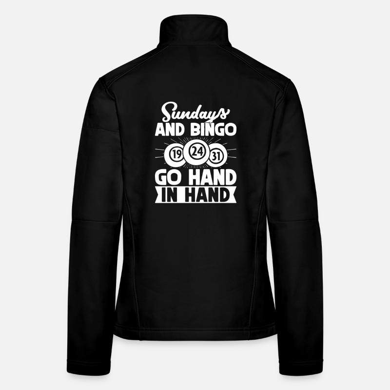 Bingo Joueur du dimanche & Bingo vont de pair Bingo Veste en tissu softshell Femme