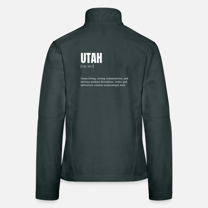 Aventure typographique audacieuse de l’Utah Veste en tissu softshell Femme