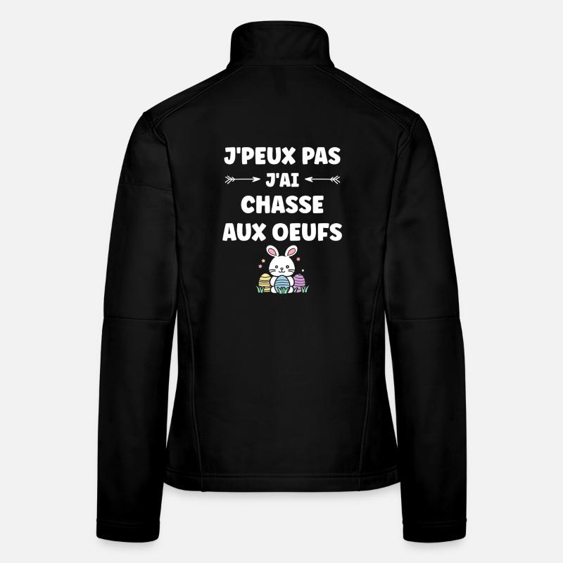 Eiersuche - Frauen Softshelljacke - Schwarz