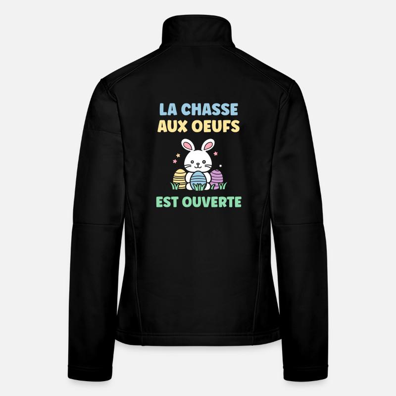 chasse aux oeufs Veste en tissu softshell Femme