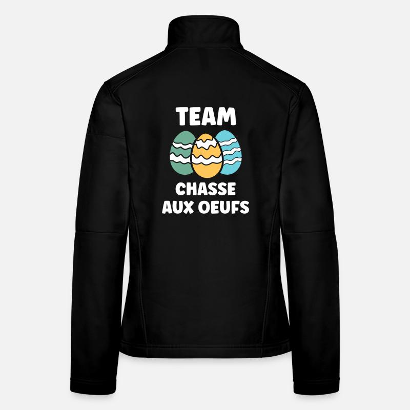 Pâques, chasse aux oeufs Veste en tissu softshell Femme