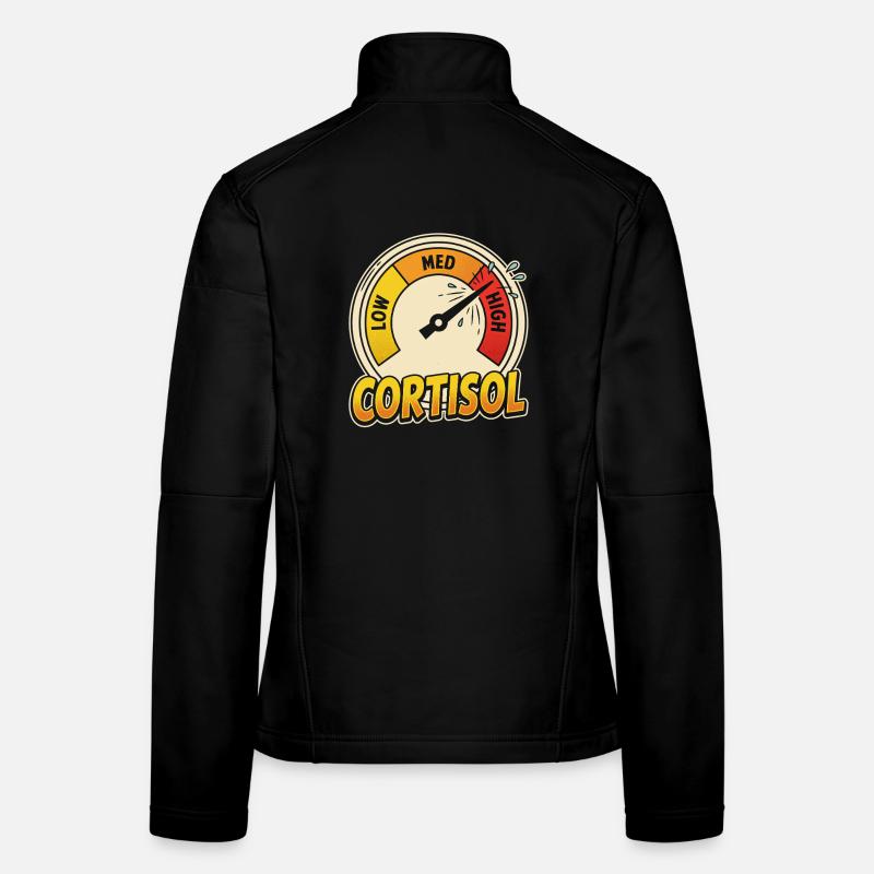 Cortisol Messpunkt T-Shirt Frauen Softshelljacke