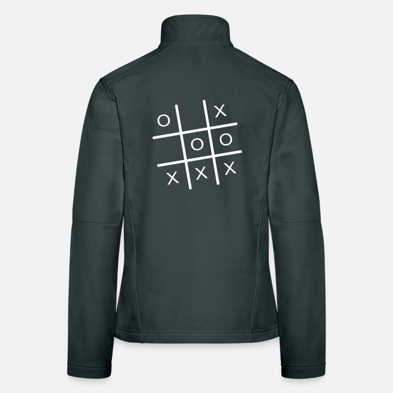 Minimalistisches Tic Tac Toe Grid Frauen Softshelljacke