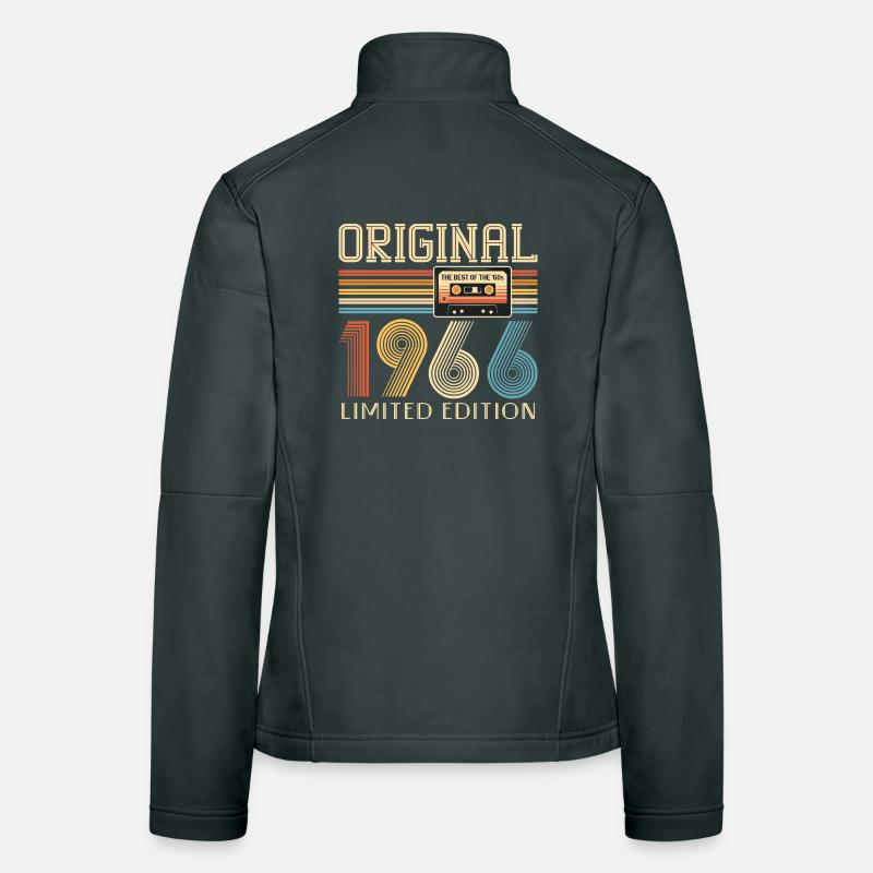 60e anniversaire, 60 ans, Original 1966 Veste en tissu softshell Femme