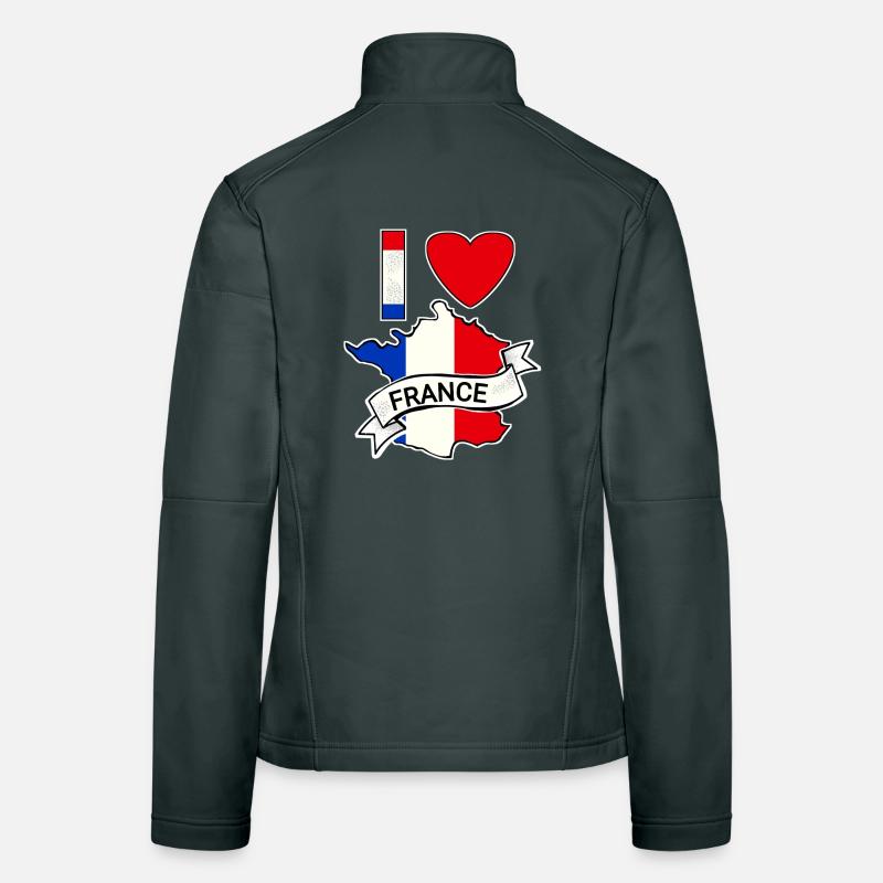 France - Flag - Map Women's Softshell Jacket
