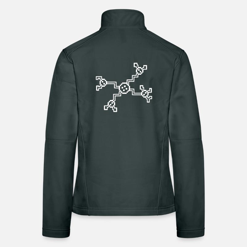 Neuron Nervenzelle Pixel 8-Bit Frauen Softshelljacke