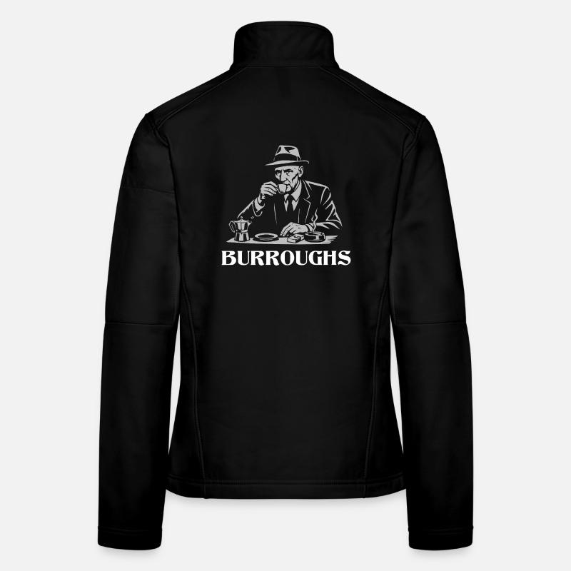 William S Burroughs drinking Espresso Women's Softshell Jacket