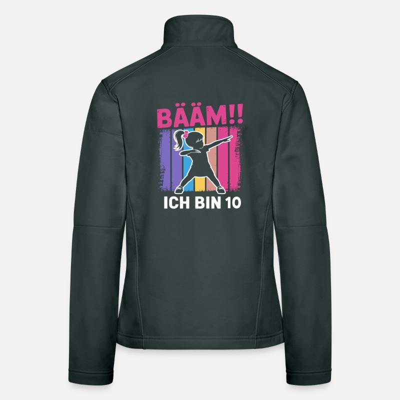 Bääm Ich bin 10 Dabbing Mädchen 10. Geburtstag Frauen Softshelljacke