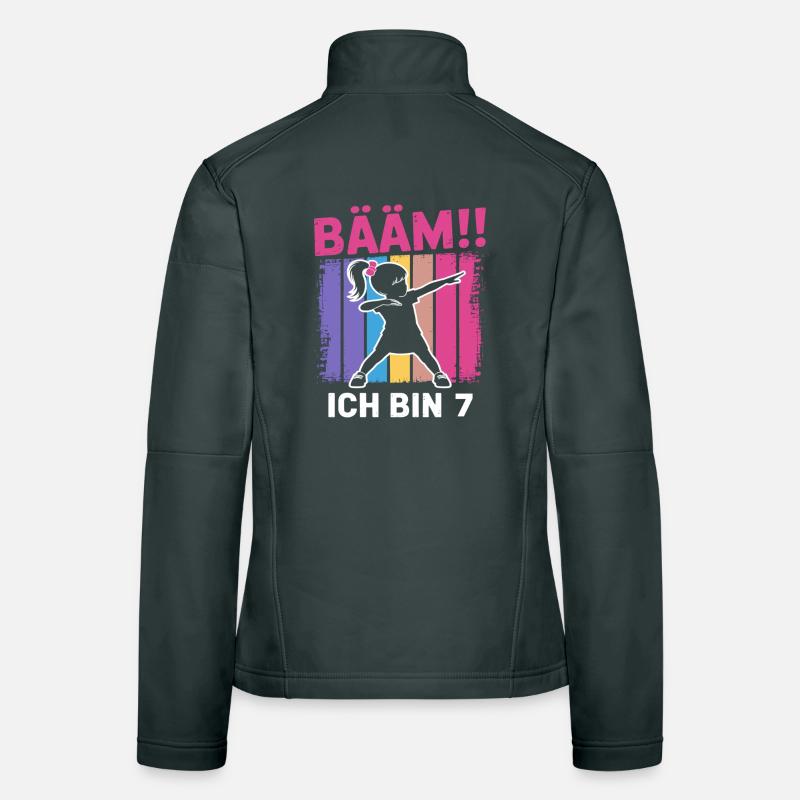 Bääm Ich bin 7 Dabbing Mädchen 7. Geburtstag Women's Softshell Jacket