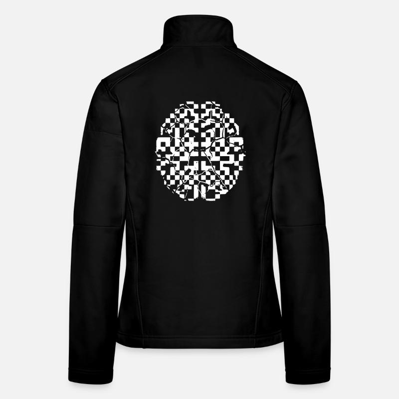 Defective Brain Glitch Cracks - Women's Softshell Jacket - black