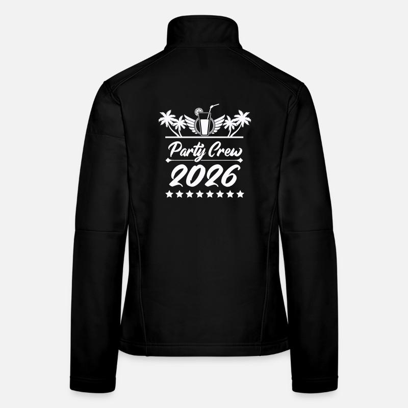 Party Crew 2026 Palmiers Veste en tissu softshell Femme