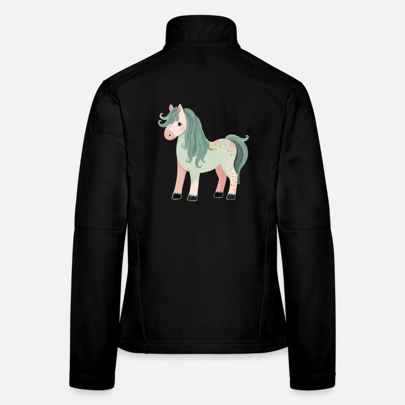 Süßes Pony Frauen Softshelljacke