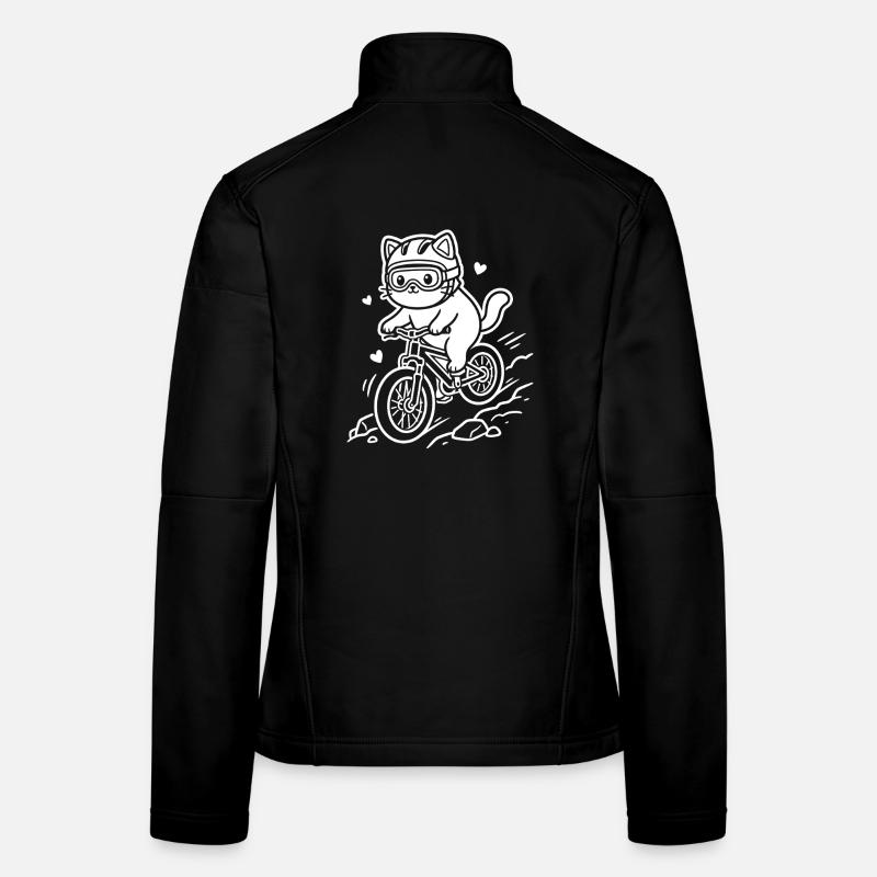 Kawaii Katze Radfahren Frauen Softshelljacke
