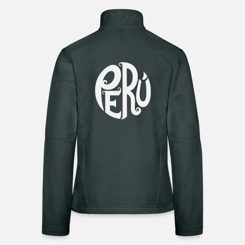 Peru - Verschnörkelte Typografie  Frauen Softshelljacke