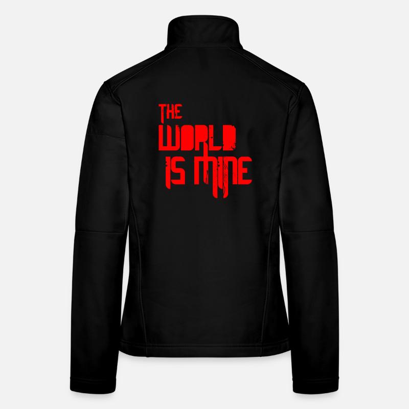 Le monde est à moi - rouge Veste en tissu softshell Femme