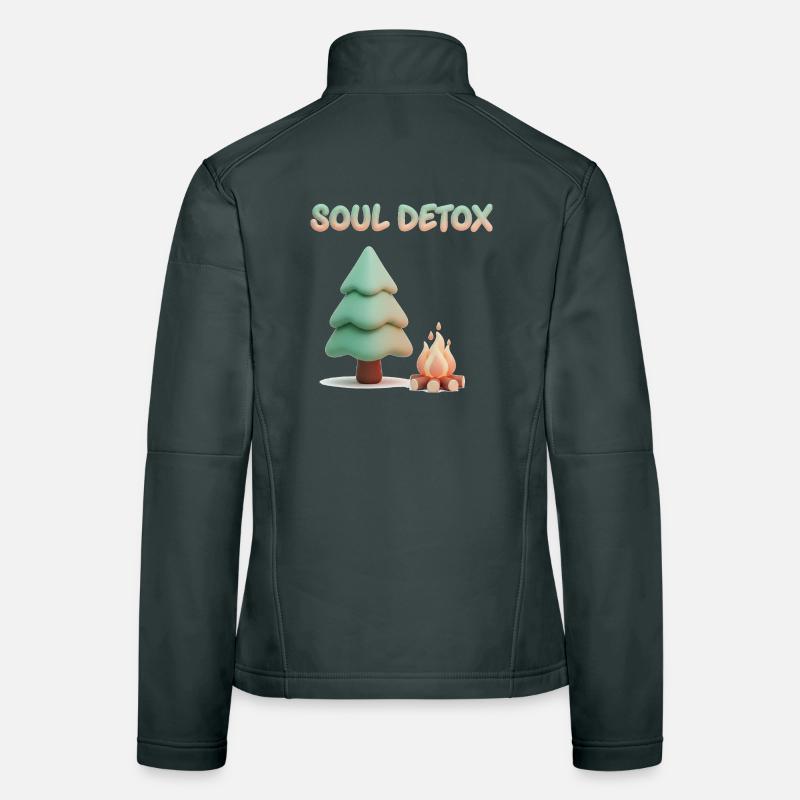 Esthétique chaleureuse 3D de Pine Tree Soul Detox Veste en tissu softshell Femme