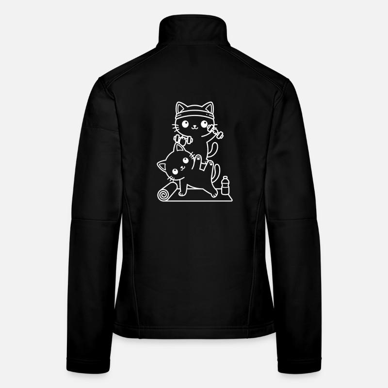 Kawaii Katzen beim Training Frauen Softshelljacke