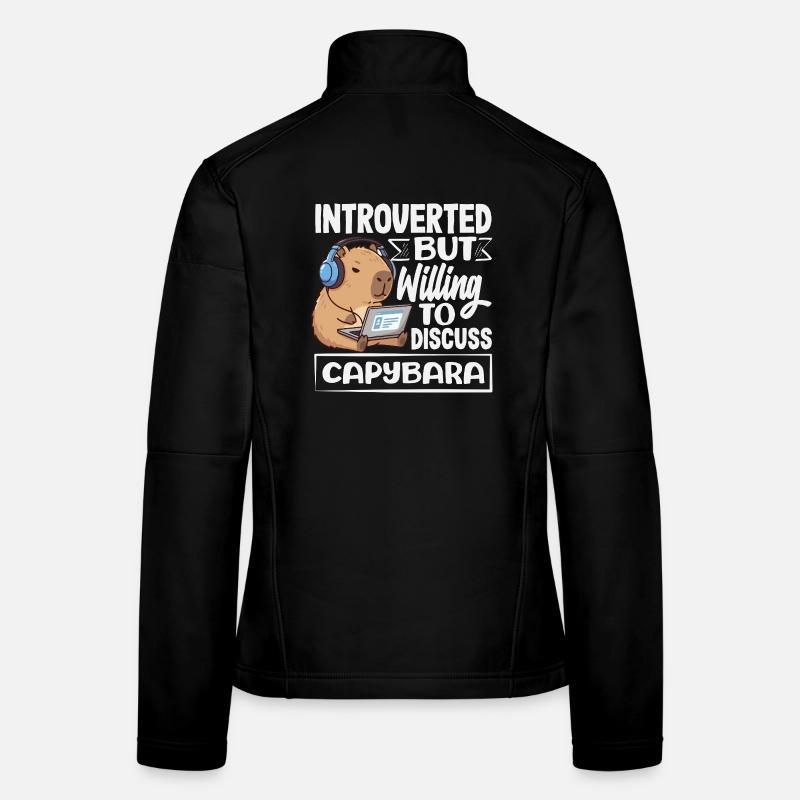 Introvertiert, Aber Diskussionsfreudig Capybara Frauen Softshelljacke