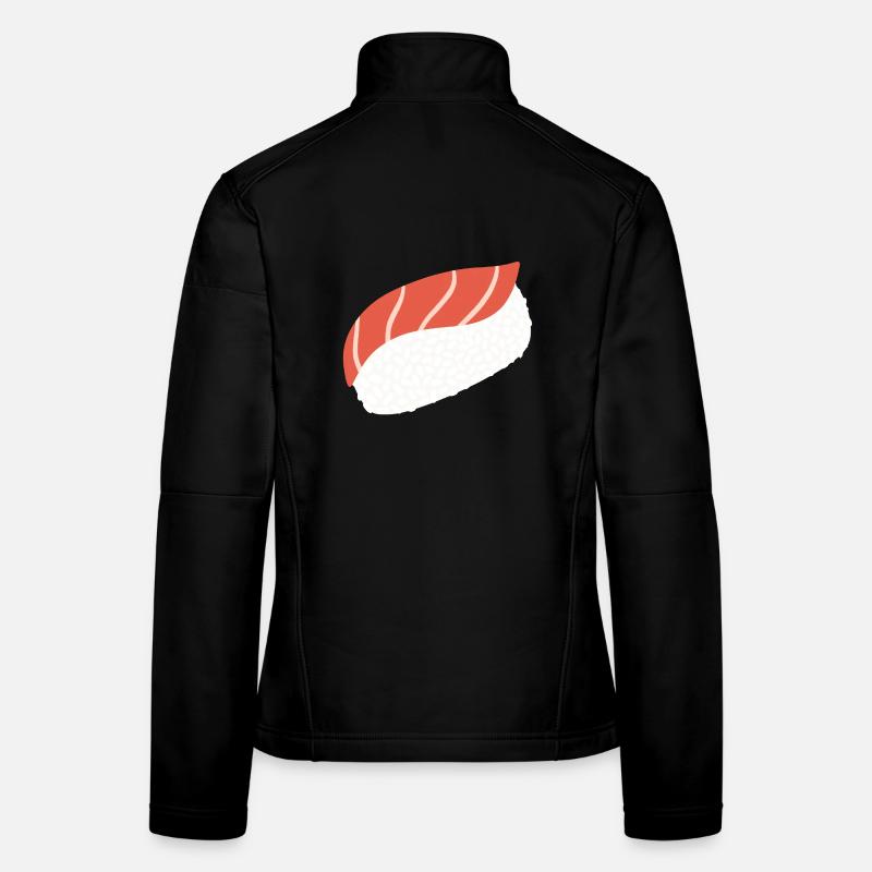 Art minimal du sushi au thon nigiri Veste en tissu softshell Femme