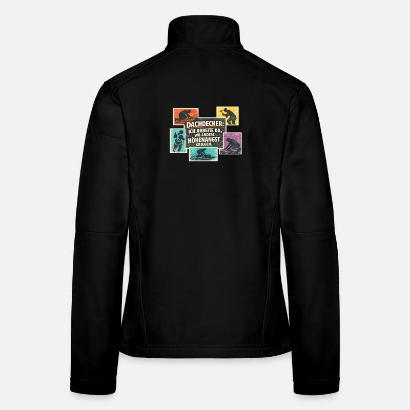 Couvreur parlant de Rétro Collage Veste en tissu softshell Femme