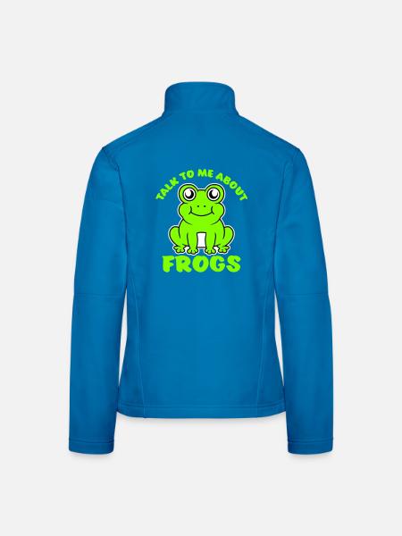Talk To Me About Frogs Lustig Frosch Liebhaber - Frauen Softshelljacke - Schwarz - Hinten