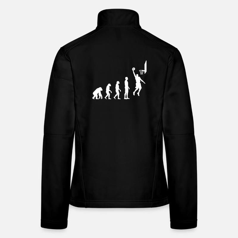 Basketball Dunk Evolution Motiv Frauen Softshelljacke