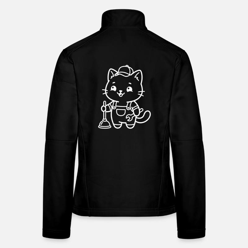 Plumber Kawaii Cat Women's Softshell Jacket