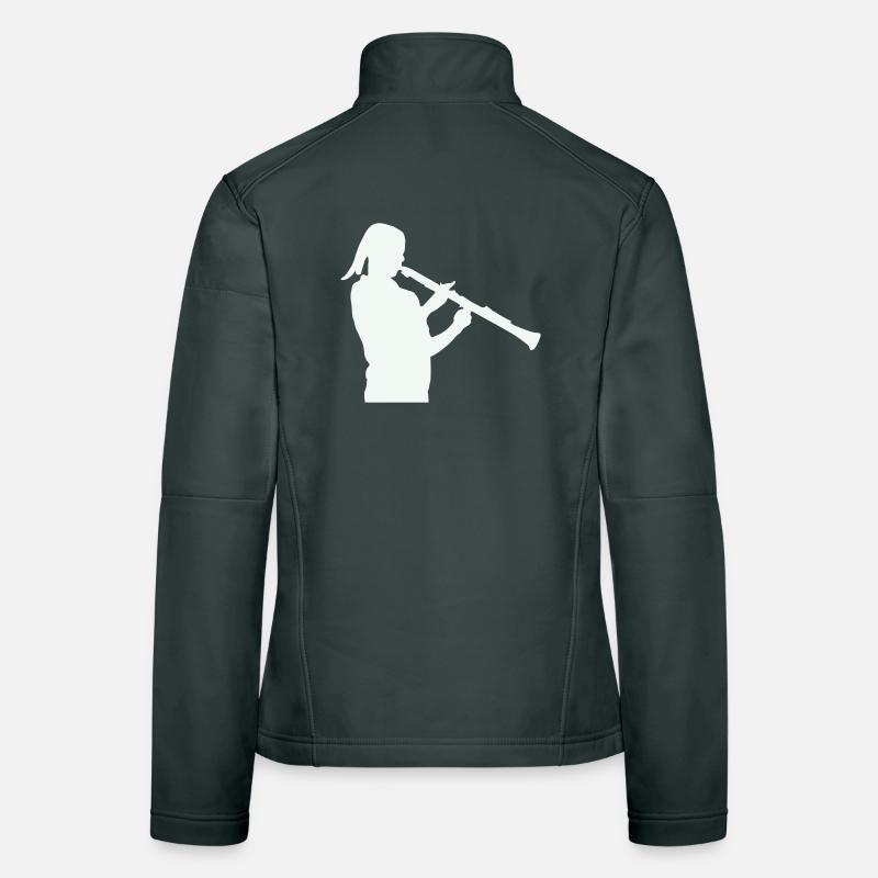 Silhouette mit Klarinette Frauen Softshelljacke