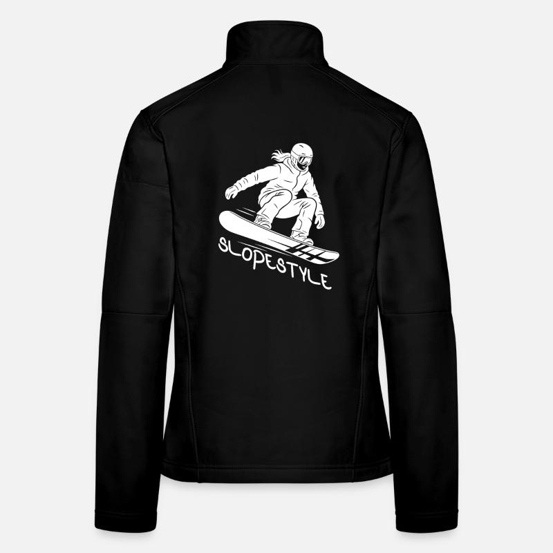 Slopestyle Snowboard Action Gift Women's Softshell Jacket