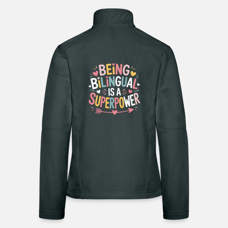 Foreign Language Sayings Funny Foreign Language Gift Women's Softshell Jacket