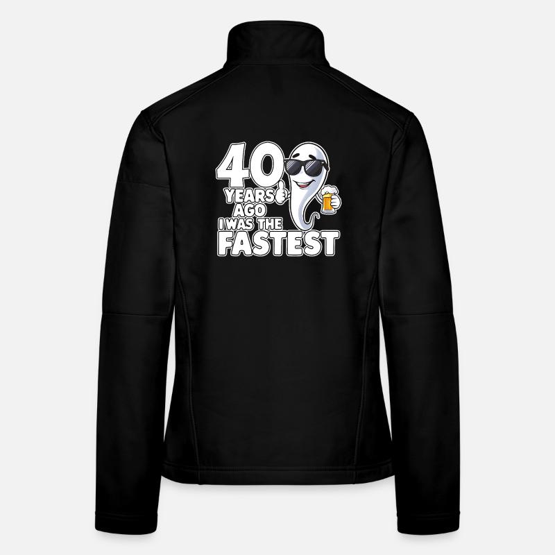 Il y a 40 ans, l’anniversaire le plus rapide et drôle Veste en tissu softshell Femme