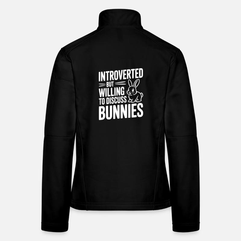 Introverti mais prêt à discuter des lapins Veste en tissu softshell Femme