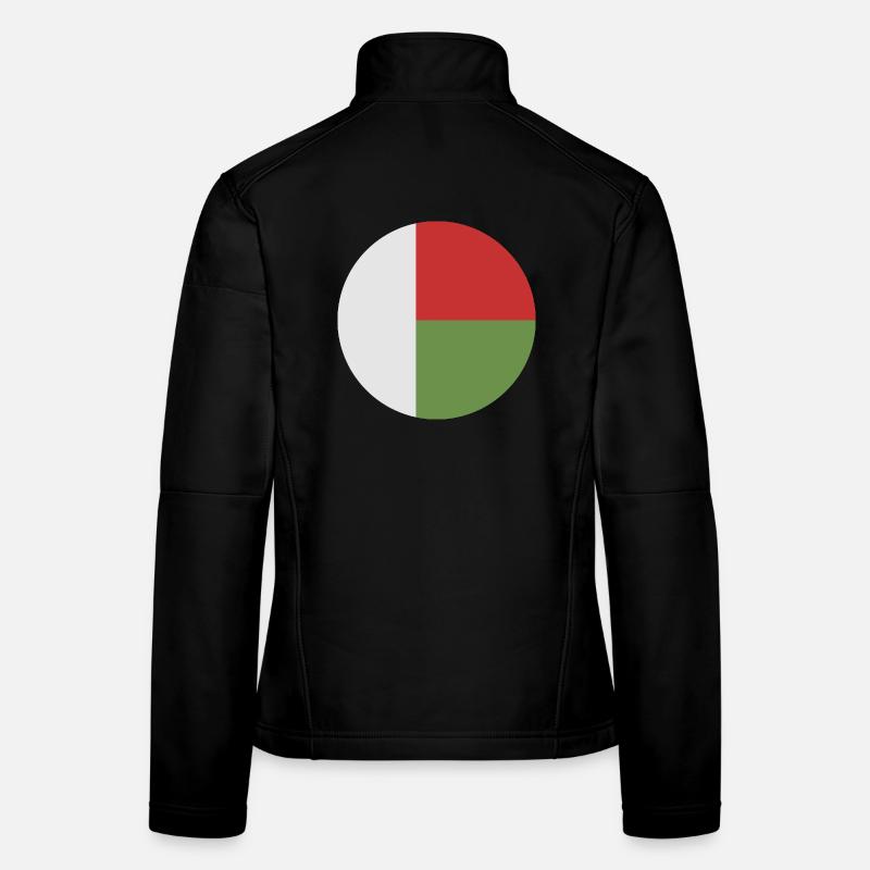 Drapeau rond de Madagascar Veste en tissu softshell Femme
