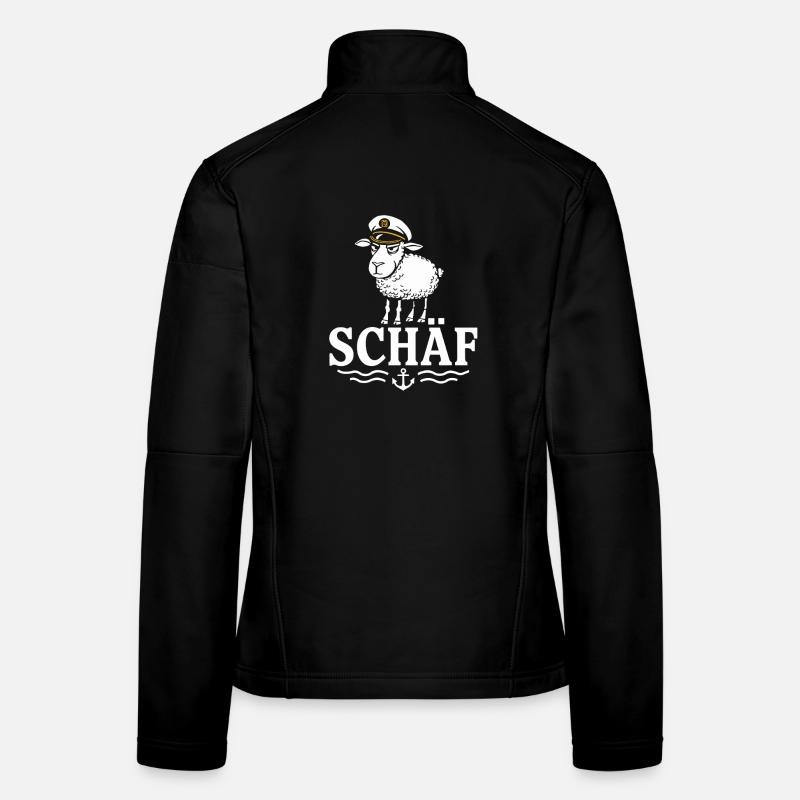 Sheep Funny Sheep Captain for Sailors Seafarers Women's Softshell Jacket