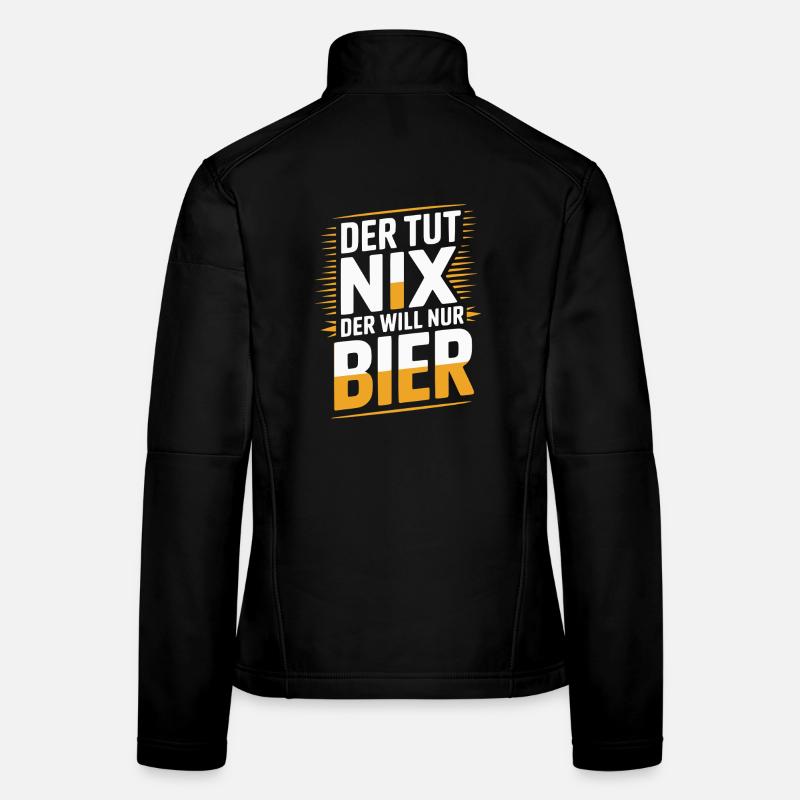 Der tut nix der will nur Bier Frauen Softshelljacke