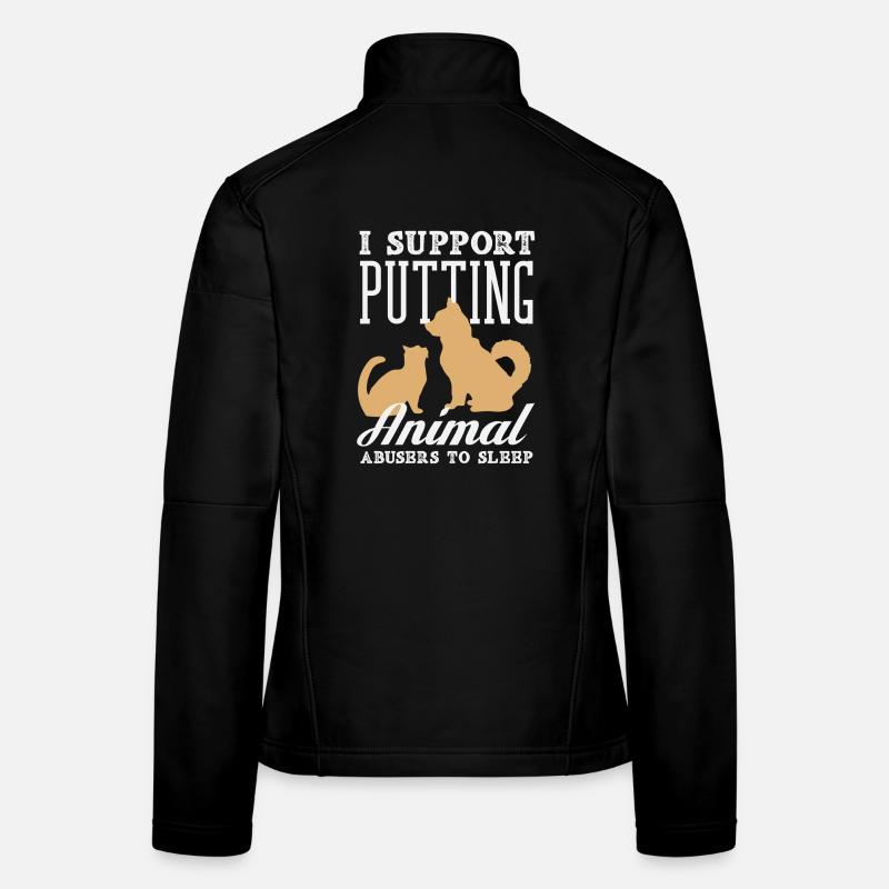Animal abusers should sleep Animal rights activists Women's Softshell Jacket