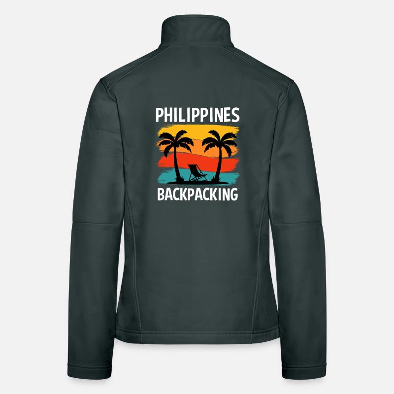 Philippines Backpacking Sunset Design Women's Softshell Jacket