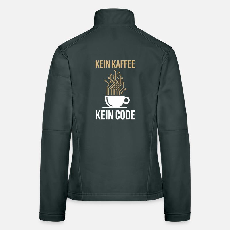 No Coffee No Code Programmer Computer Scientist Women's Softshell Jacket