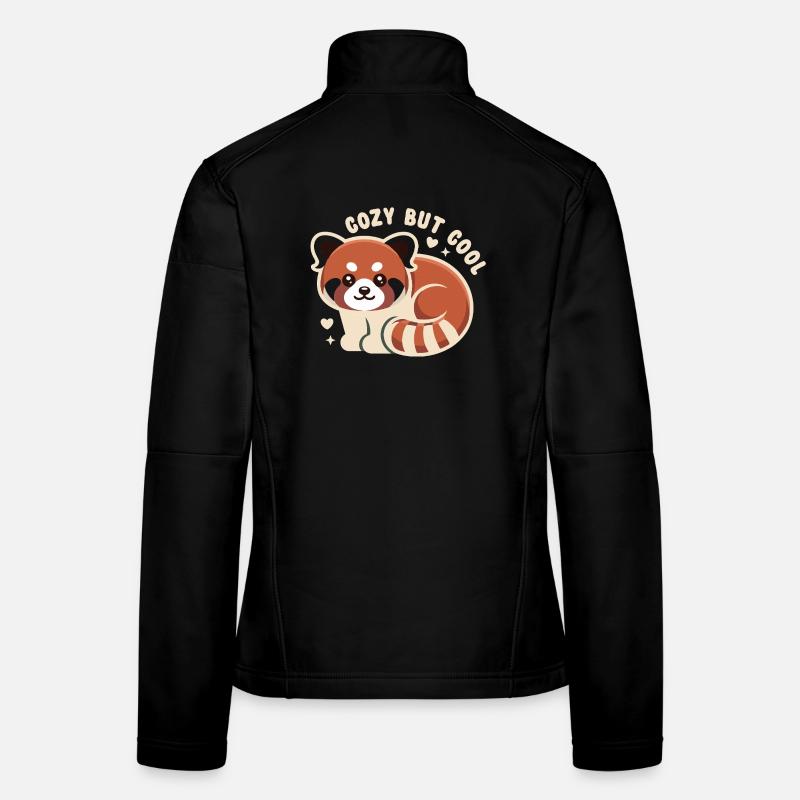 Câlin Panda Rouge MIGNON MAIS COOL Veste en tissu softshell Femme