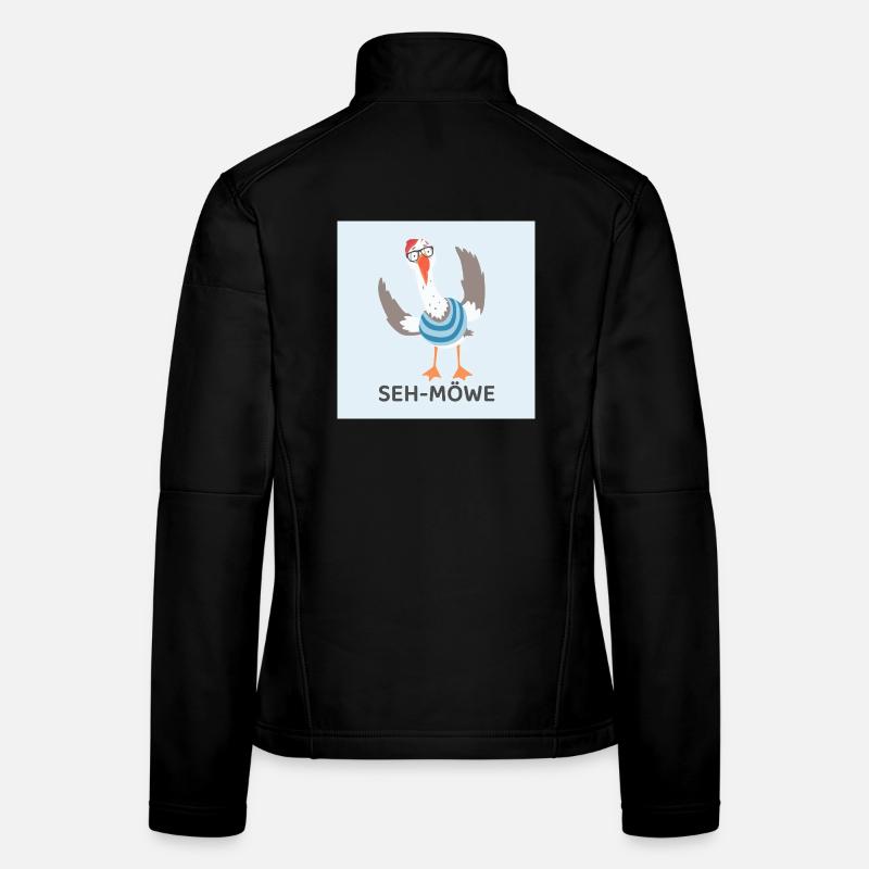 SEH-MÖWE – Mouette drôle Veste en tissu softshell Femme