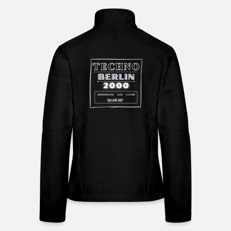 Techno Underground Club Logo - Frauen Softshelljacke - Schwarz