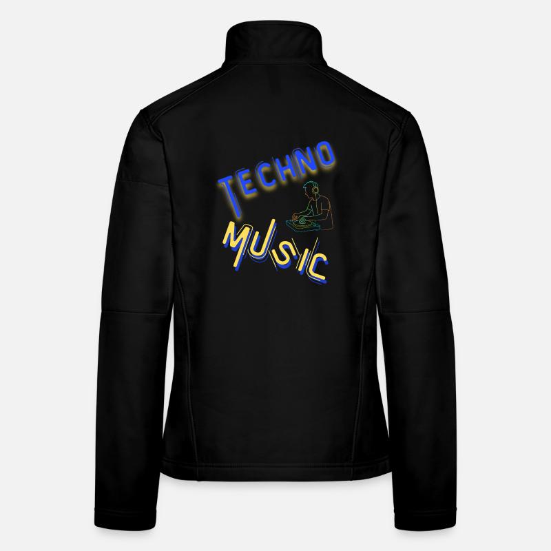 Techno Underground Club Logo - Frauen Softshelljacke - Schwarz