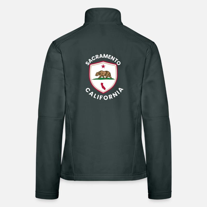 California Bears in Shield Flag Women's Softshell Jacket