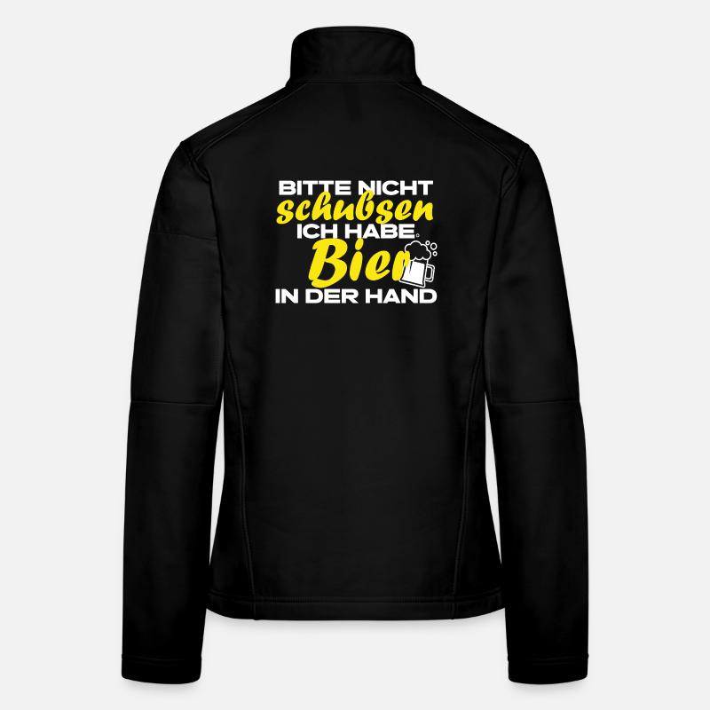 S’il te plaît, ne pousse pas, j’ai de la bière à la main Veste en tissu softshell Femme