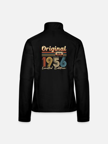 70th birthday, 70 years, original 1956 - Women's Softshell Jacket - black - Back