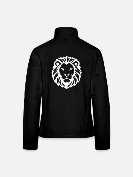 Lion Blanc Lion Head Gift Cat Lover - Veste en tissu softshell Femme - noir - Dos